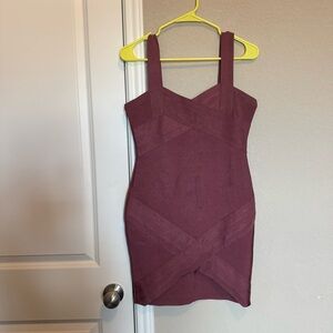 Mauve Purple Structured Bodycon dress